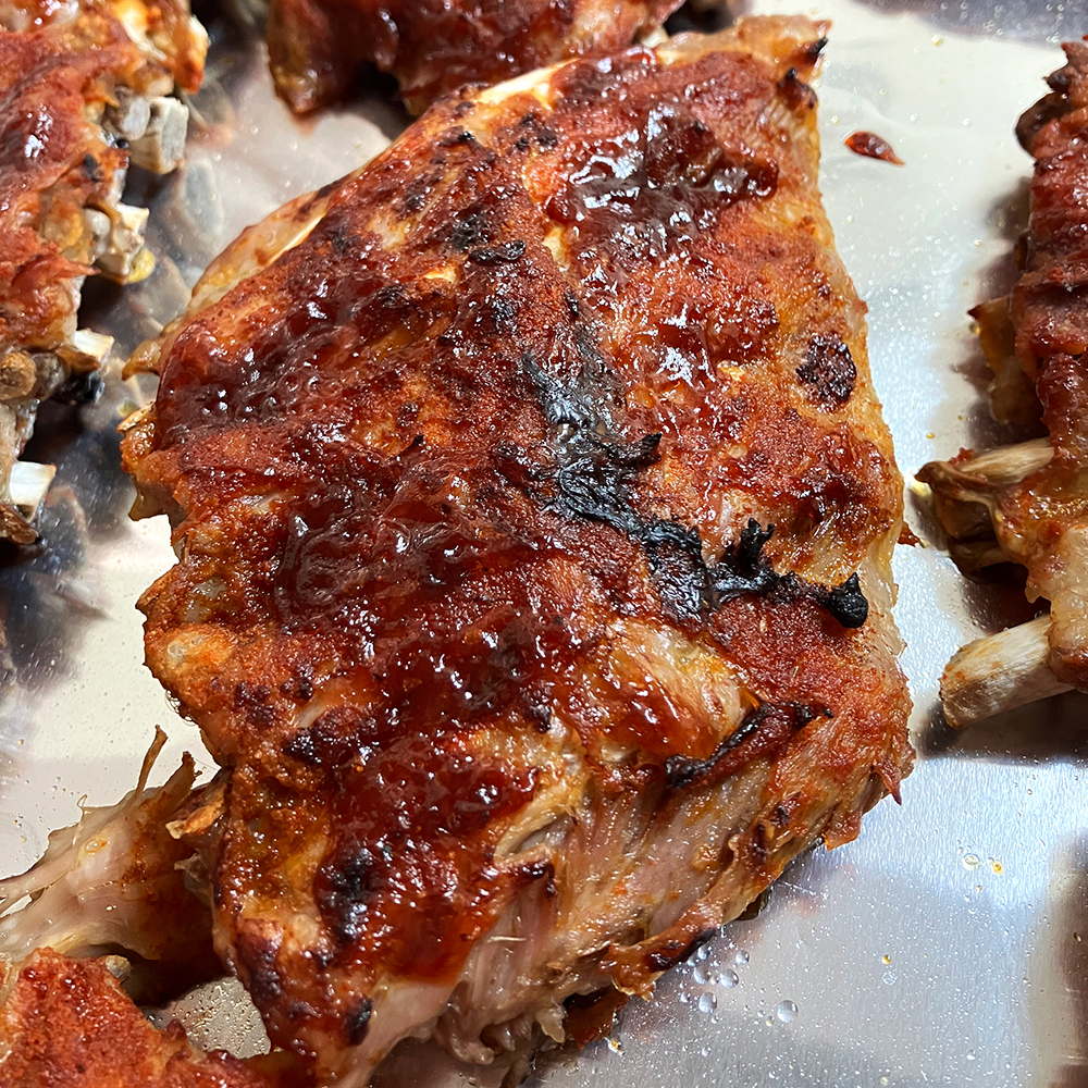 Quick barbecue ribs