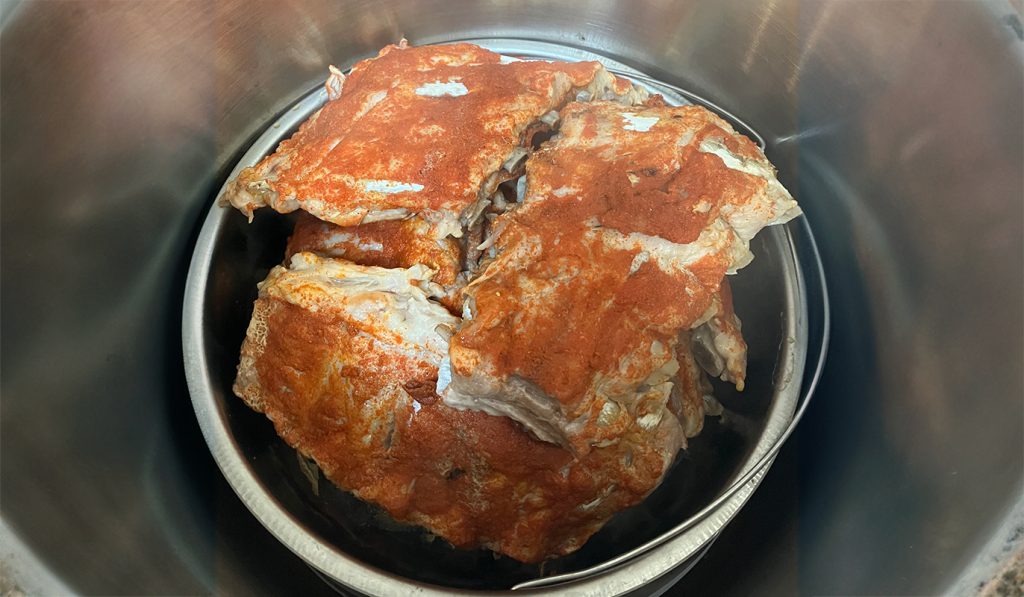 Barbecue ribs ready to cook