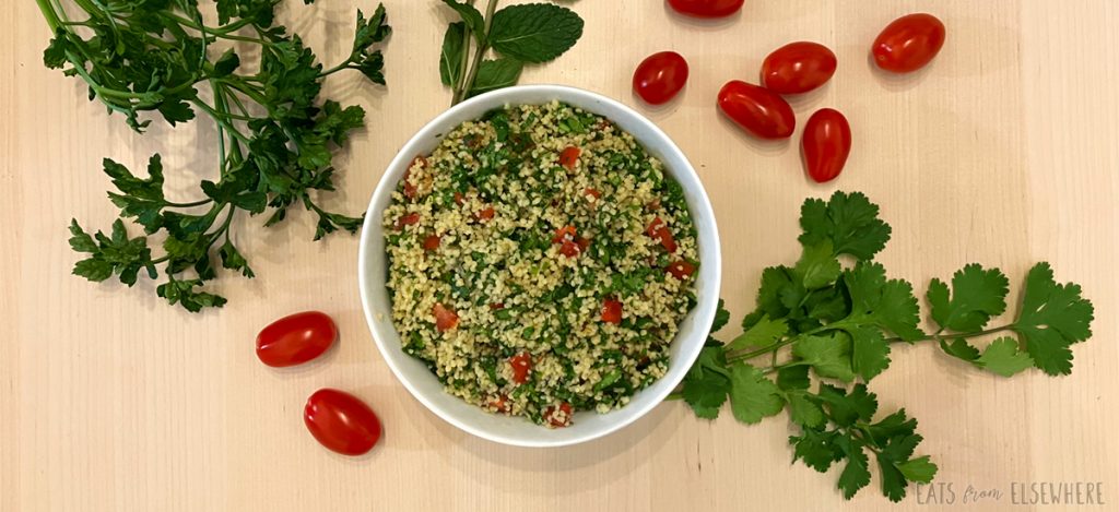 Moroccan cilantro tabbouleh