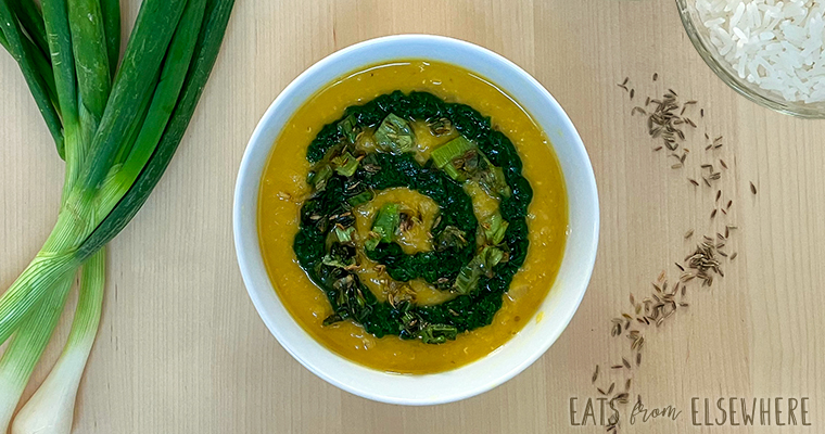 dahl with spinach