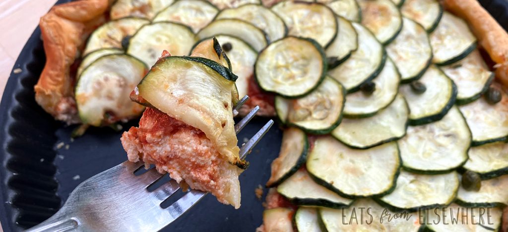 zucchini & ricotta tart