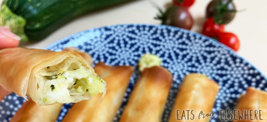 Crispy zucchini cigars