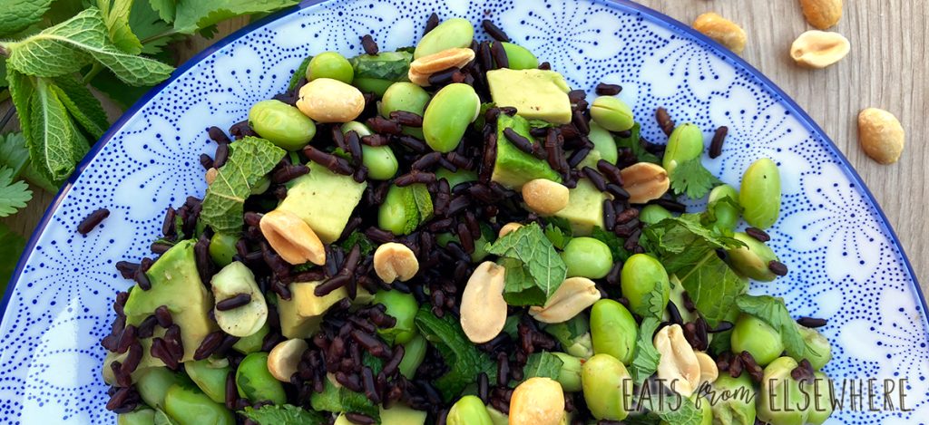 black rice & edamame bowl