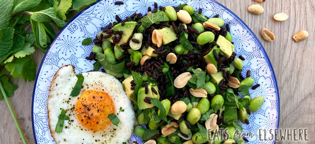 black rice & edamame bowl