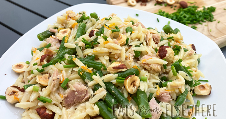 Orzo salad with tuna and green beans