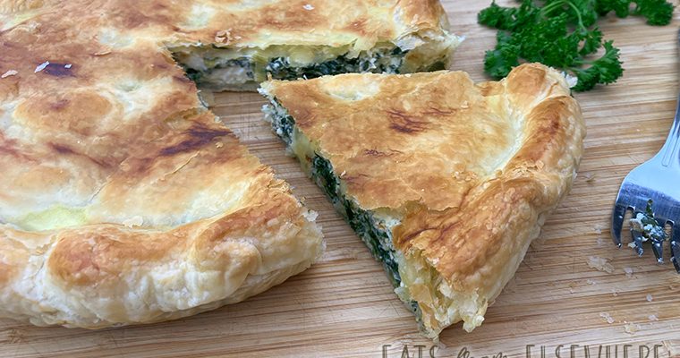 Chard and feta pie with Greek flavors & flaky crust